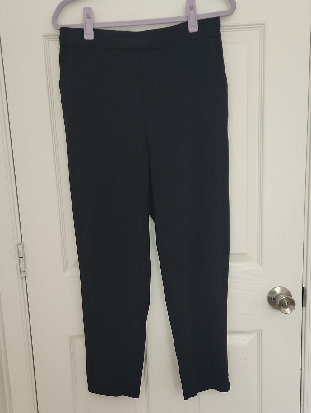 Business Casual Work Office Banana Republic Black Straight-Leg Pull-On Pants